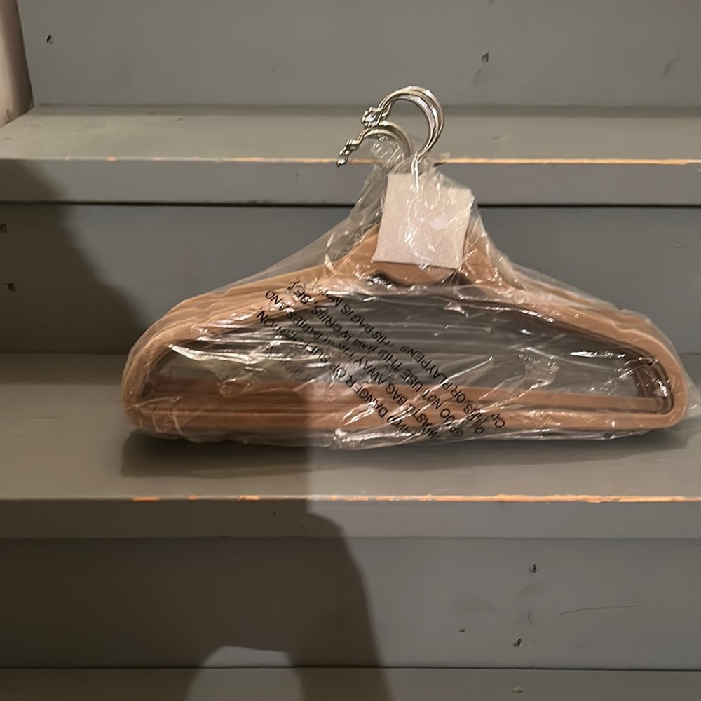 Set of Tan Velvet Hangers